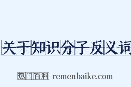 关于知识分子反义词是什么意思的图片